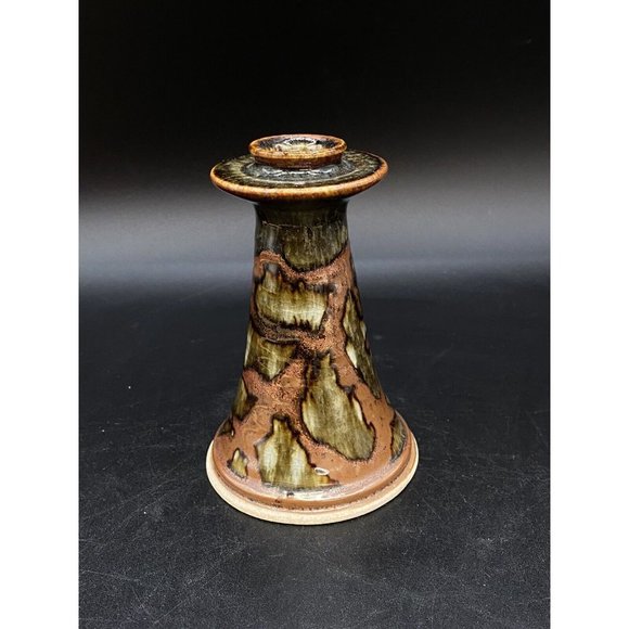 BCP Studio Pottery Ceramic Glazed Hand Crafted Candlestick 4 3/4” - Picture 5 of 10